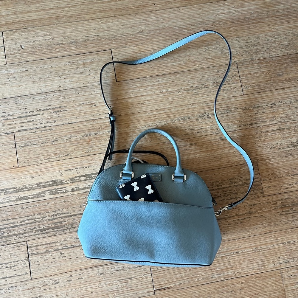 Kate Spade Gray Leather Satchel - Picture 4 of 7